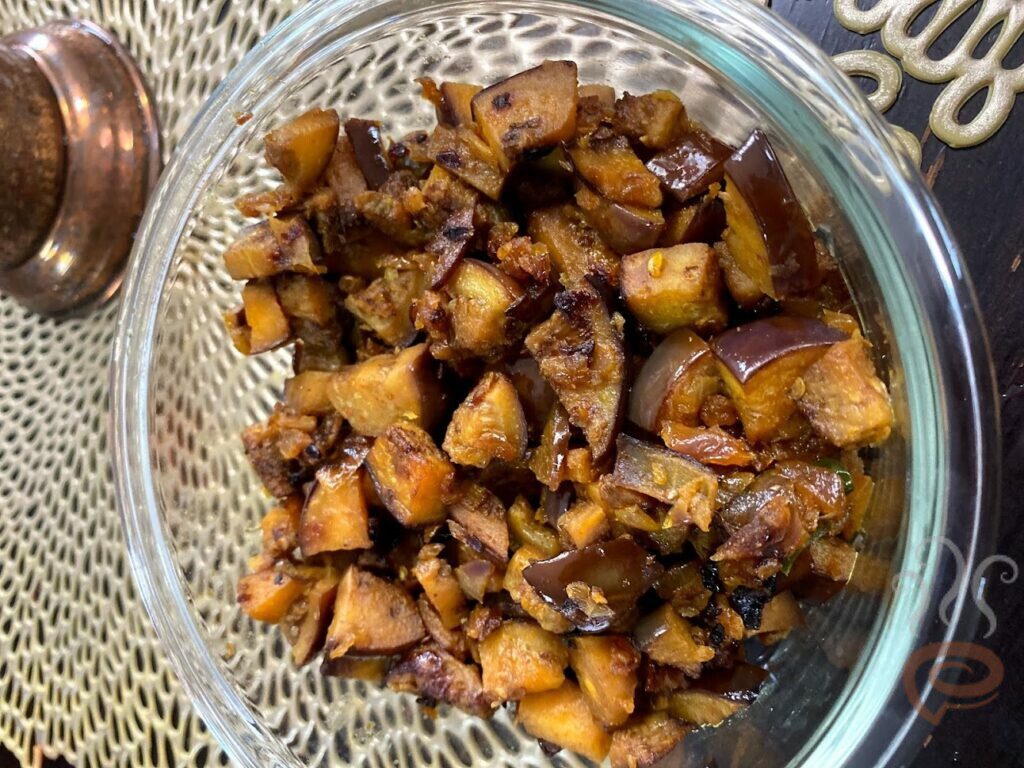 Fried Brinjal Masala