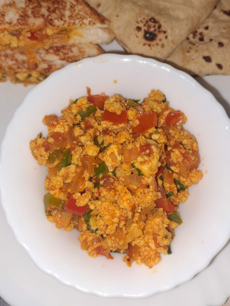 Paneer Bhurji | Spicy Cottage Cheese Scramble