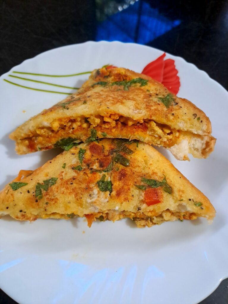 Egg Paneer Cheese Sandwich