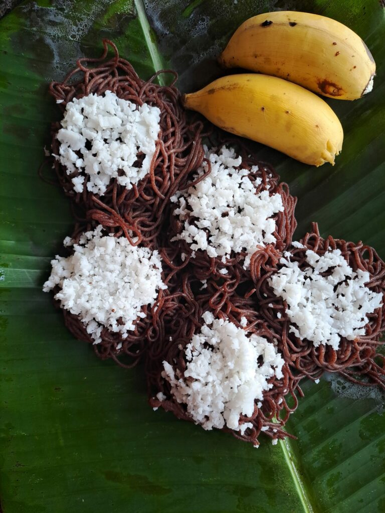 Ragi Idiyappam | Ragi String Hoppers
