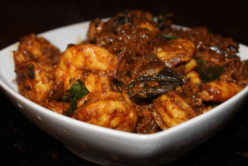 Kerala Prawns Dry Roast Recipe