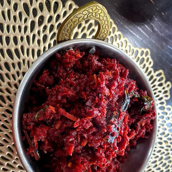 Beetroot Thoran | Beetroot Upperi