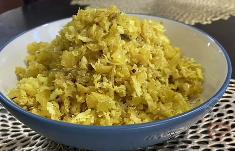 Traditional Kerala Cabbage Thoran