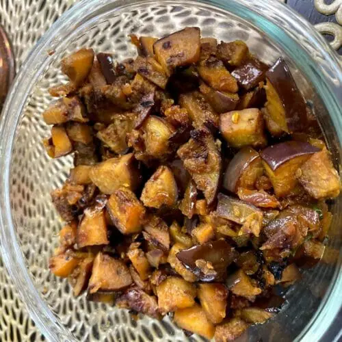 fried brinjal masala