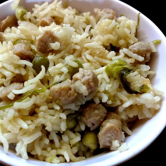 Soya Chunks Peas Biriyani