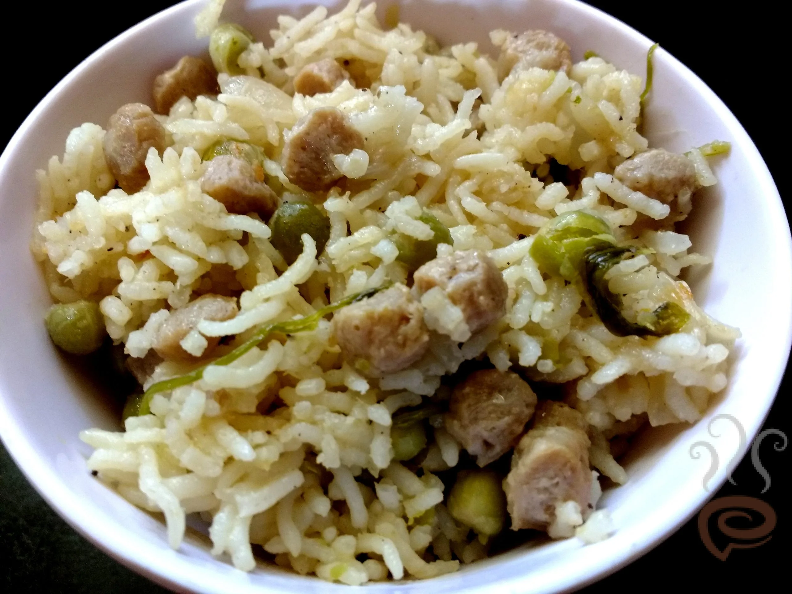 Soya Chunks Peas Biriyani