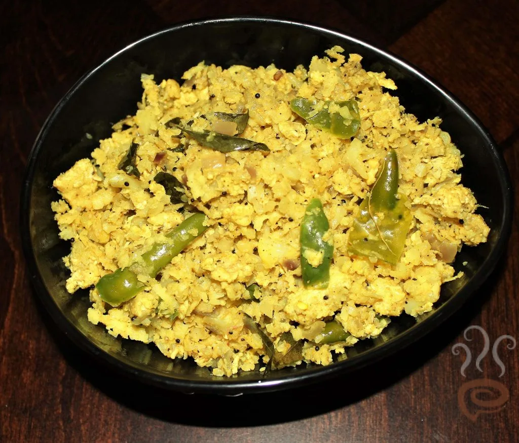 Cauliflower Egg Stir Fry With Video | Cauliflower Mutta Thoran