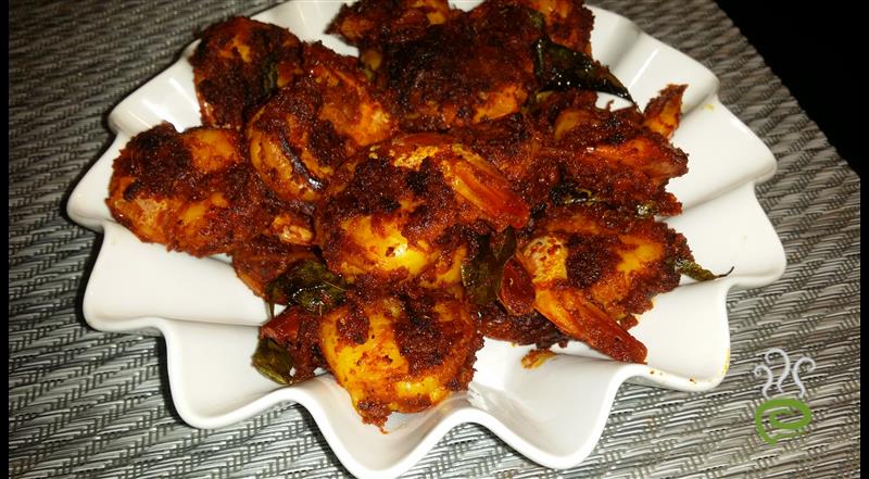 Andhra Prawns Fry Easy With Fresh Raw Ingredients