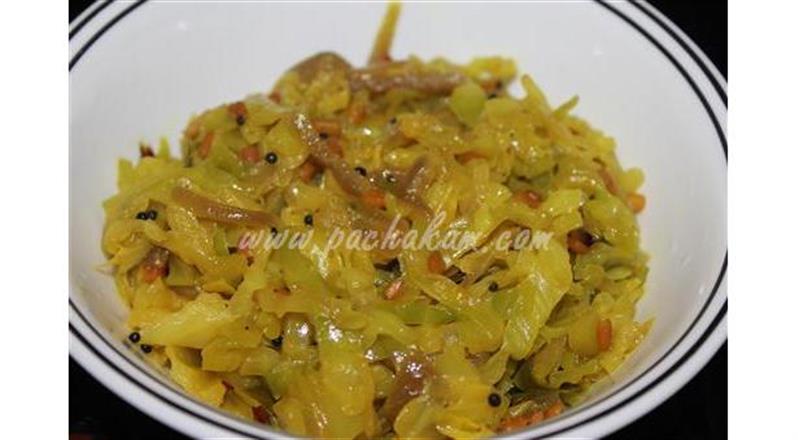 Cabbage Thoran - Cooked In Coconut Masala