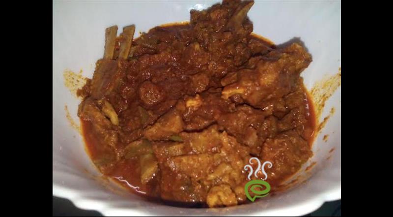 Andhra Mutton, Potato, Drum Stick And Tomato Curry