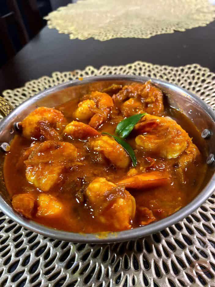 Simple Prawn Curry with Coconut Milk without Oil