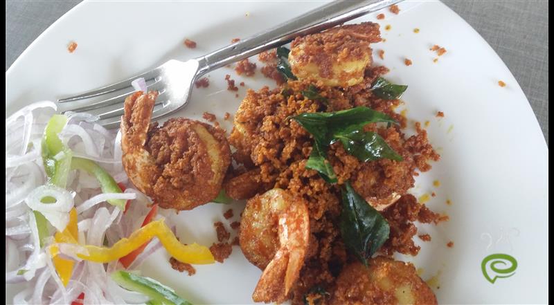 5 Star Prawns Fry With Coconut Mixture