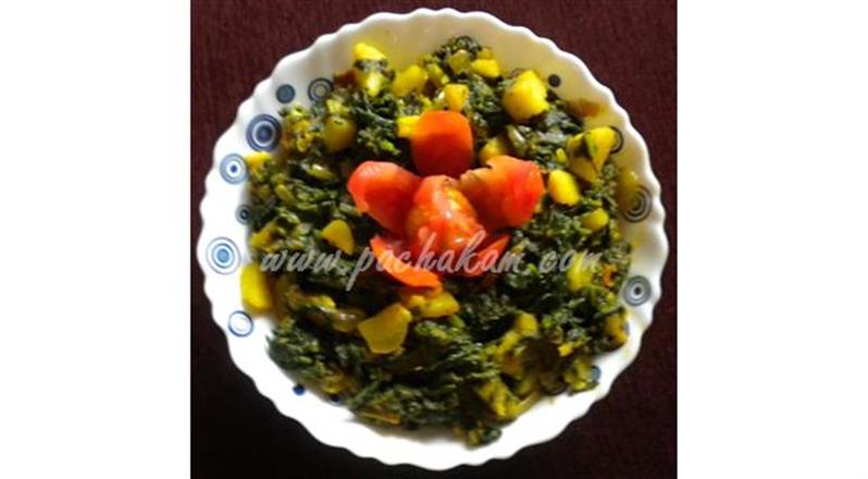 Aaloo Palak Fry