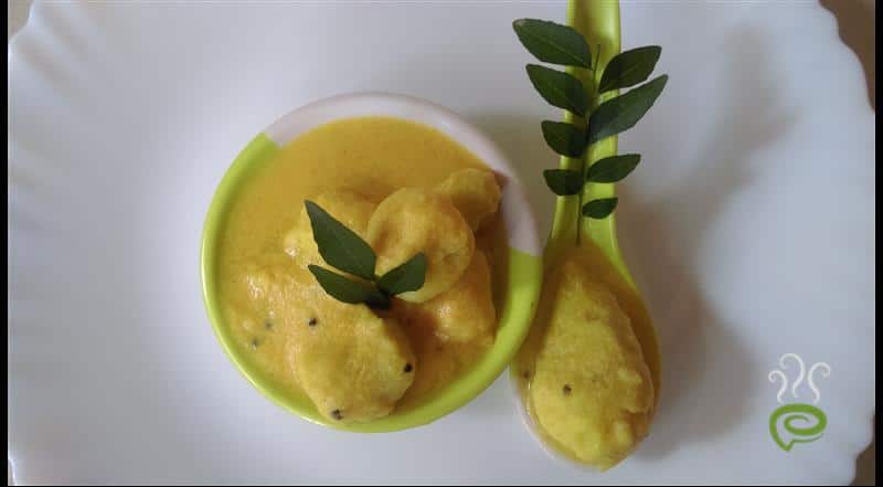 Baby Taro In Spicy Yogurt Curry(Chembu Moru Curry)