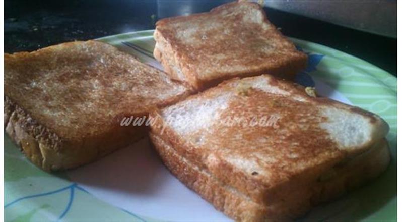 Cheese Egg Masala Sandwich (Step By Step Photos)