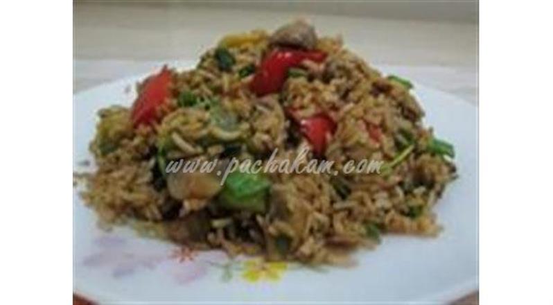 Chinese Mushroom-Capsicum Pulao