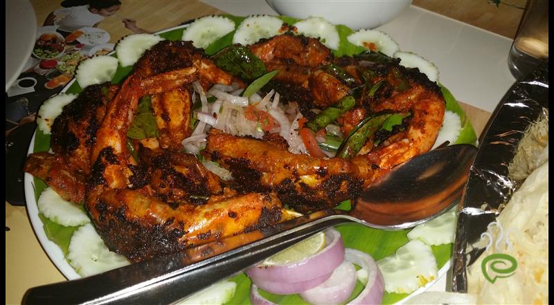 Coconut Grilled Prawns Kerala Style