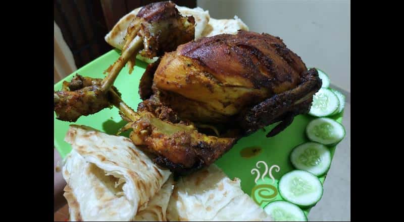 Kozhi Nirachu Porichathu Malabar Sytle Stuffed Chicken