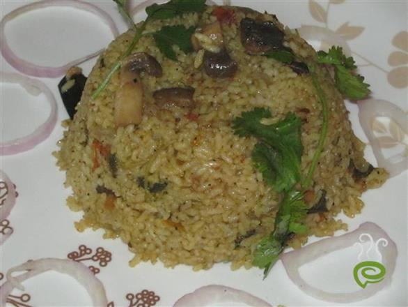 Mushroom Briyani In Marriage Menu Style