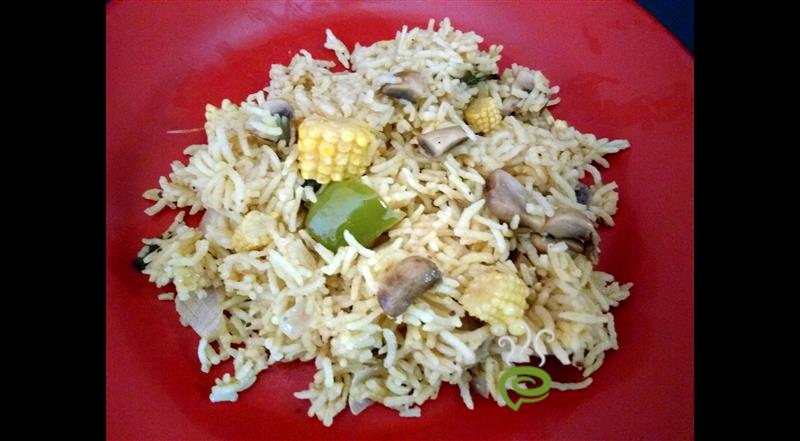 Mushroom Baby Corn Puloa