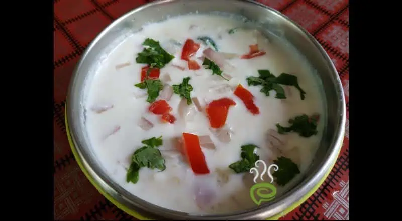 Onion Raitha-Onion Tomato Curd Salad