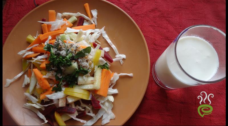 Veg Salad With Lassi