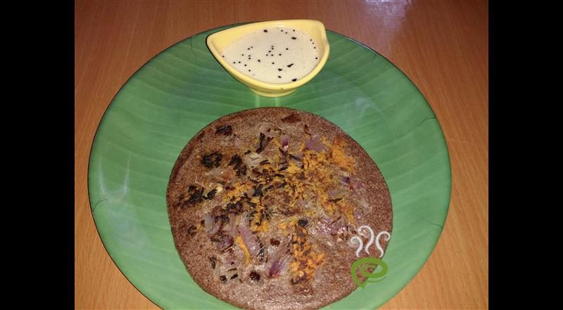 Ragi Carrot Onion Uttappam