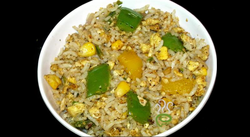 Corn Capsicum Egg Fried Rice