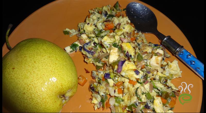 Vegetable Egg Scramble With Pears