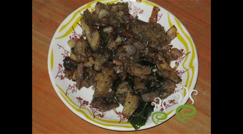 Mushroom Basil Pepper  Fry