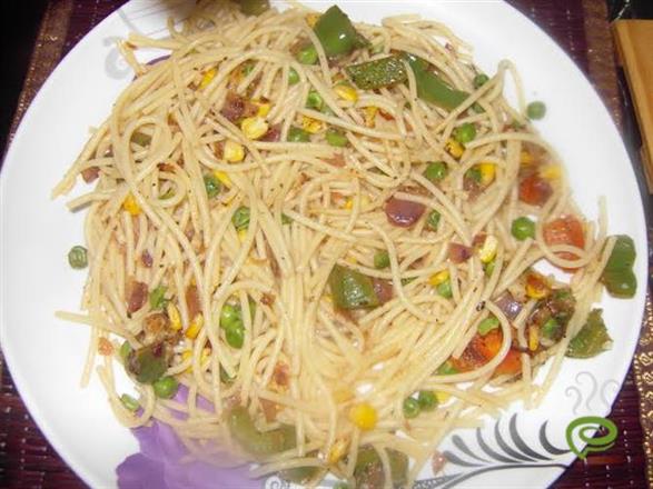 Quick Masala  Spaghetti With Corns