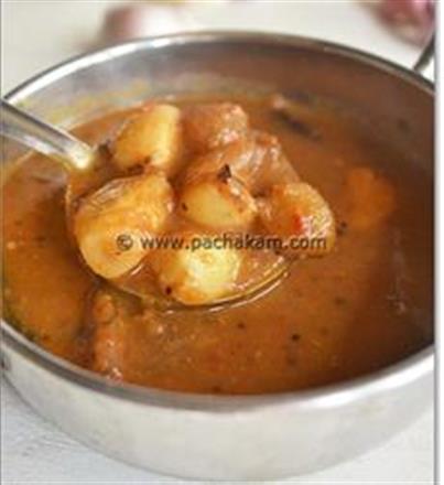 Spicy Chettinad Garlic(Poondu) Kuzhambu