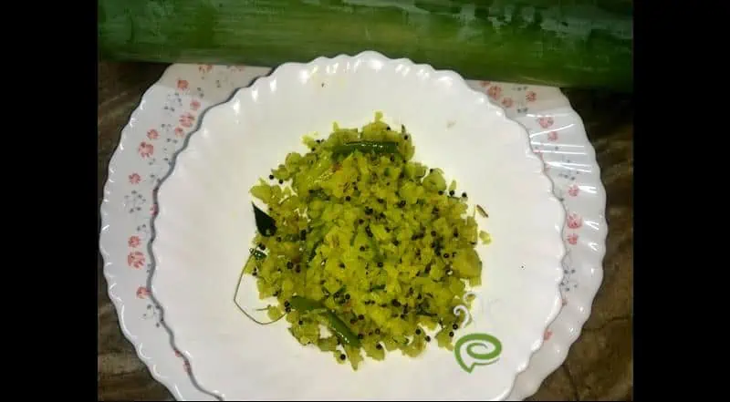 Chembu Thandu Fry | Taro Stem Stir Fry