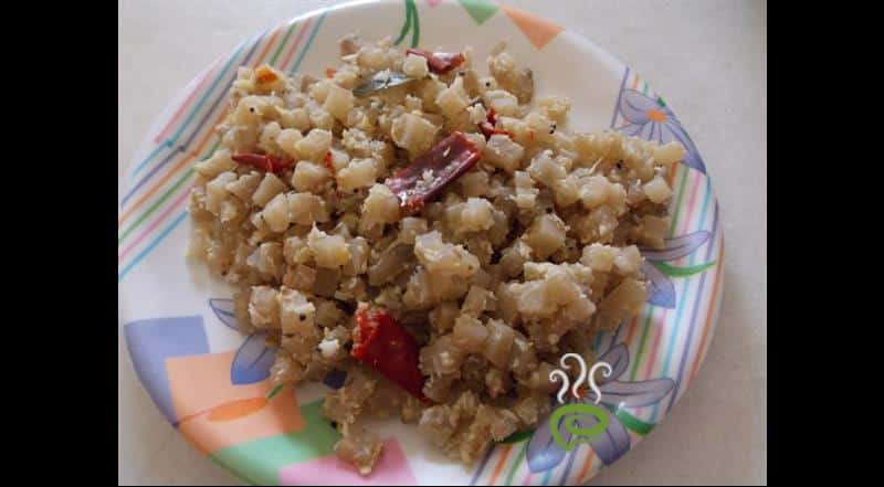 Thengai Vazhai Thandu/ Coconut Banana Stem Poriyal