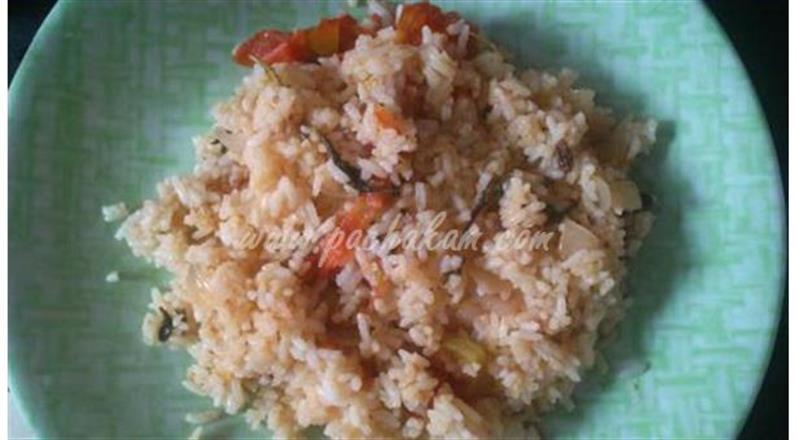Tomato Rice (Step By Step Photos)