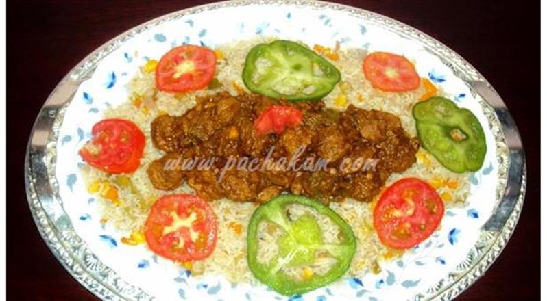 Vegetable Rice With Soya Chunks