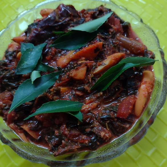 Cheera Chakkakuru Aviyal | Spinach Jackfruit Seeds Aviyal – pachakam.com