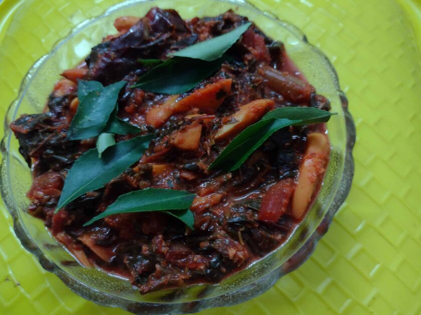 Cheera Chakkakuru Aviyal | Spinach Jackfruit Seeds Aviyal