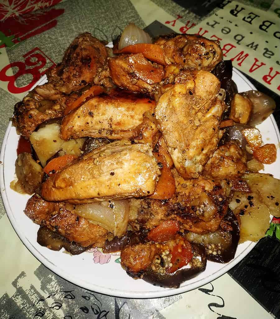 Pan Grilled Chicken With Vegetables
