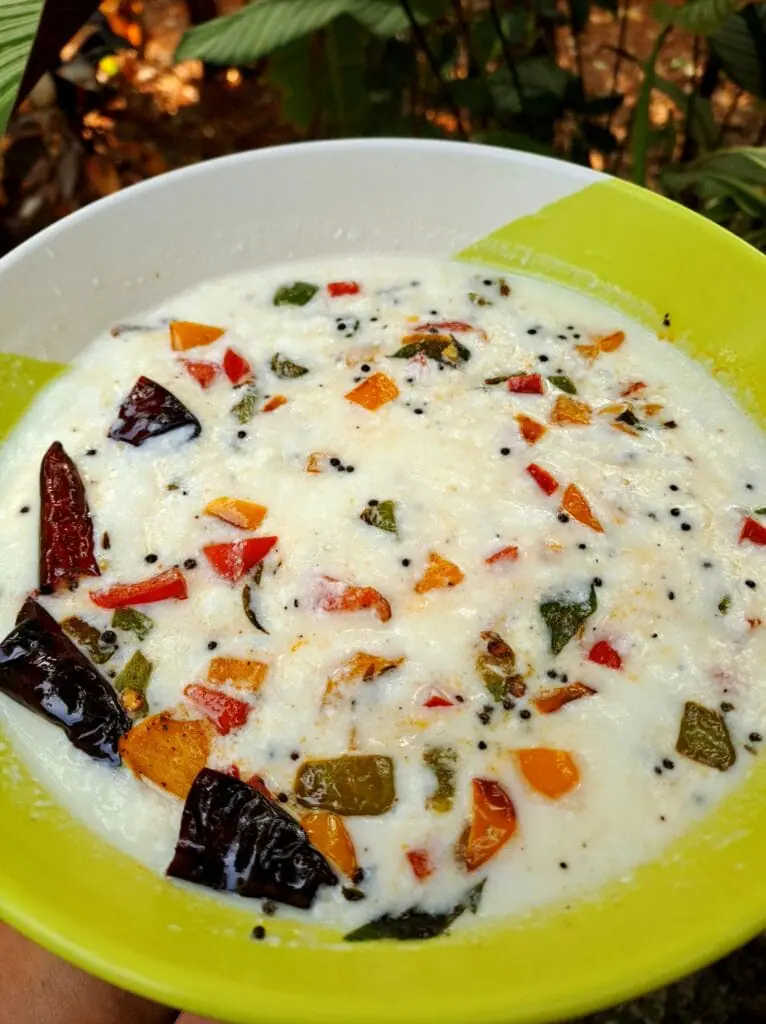 Capsicum Raita | Bell Pepper Yogurt Curry With Video