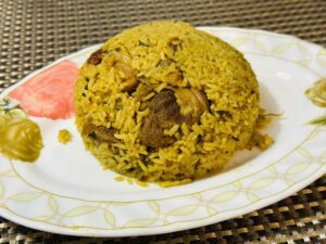 Enjoy the Mysore Mutton Pulao